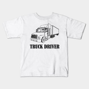 Truck Driver Trucker Kids T-Shirt